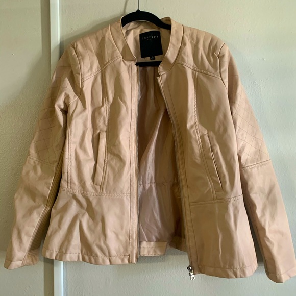 Light pink Moto jacket - statement piece - Picture 1 of 8